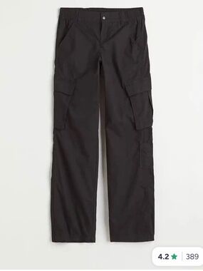 H&M Black Cotton Cargo